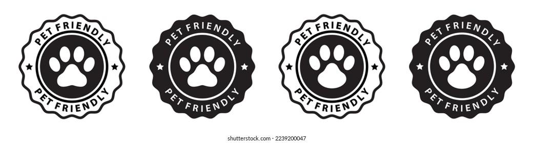 Pet allowed sign icon. Pet friendly icon, vector illustration