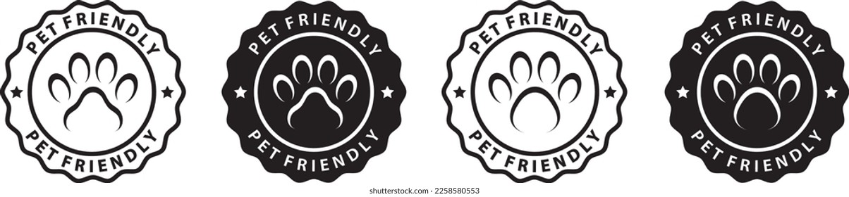 Pet allowed sign icon. Pet friendly icon, vector illustration
