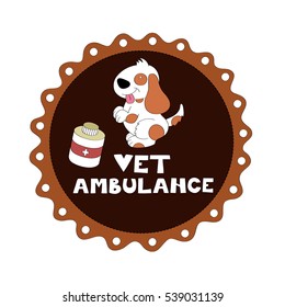Pet ambulance vector illustration 