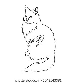 Pet Animal Vector Line Art Graphic Design Decoration