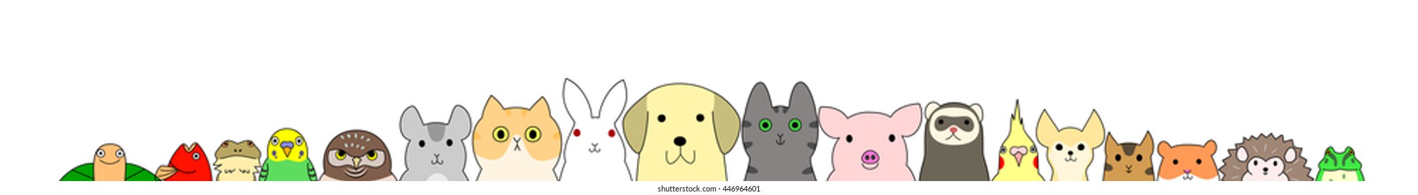 Pet animals banner