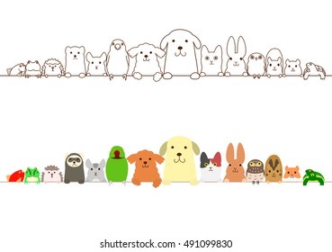 pet animals border set