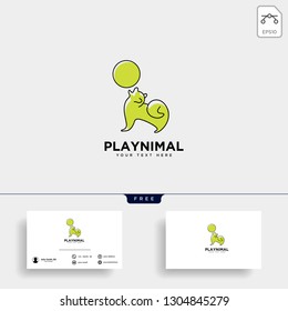 pet animals care consulting, logo template vector illustration