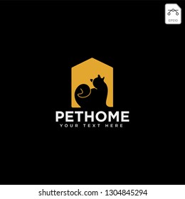 pet animals care consulting, logo template vector illustration