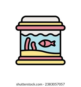 Pet Aquarium Icon Vector Illustration