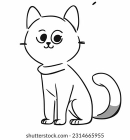 pet art cartoon vector cat