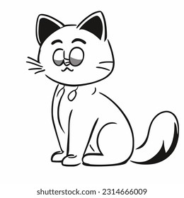 gato vectorial de dibujos animados de mascotas