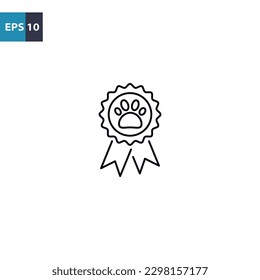 Icono de esquema de recompensa de mascota Ilustración de vectores