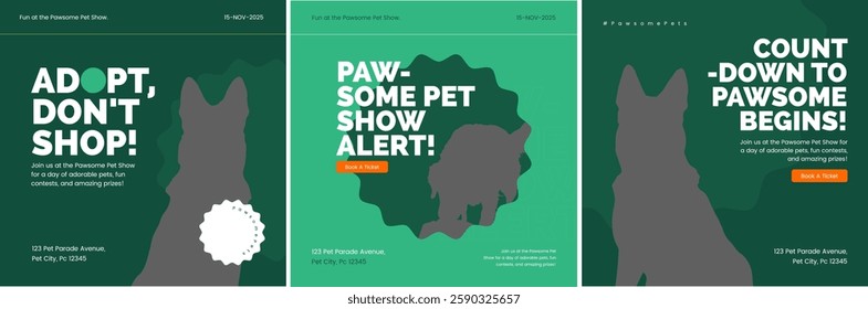 Pet Awareness Social Media Posts collection   