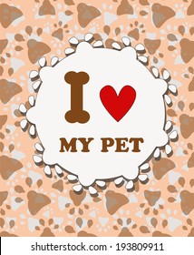 pet background with place for the text