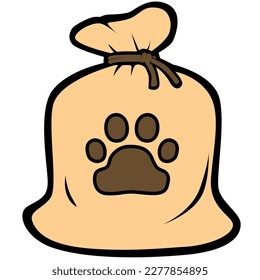 Ilustración del vector de dibujos animados con masas de mascota
