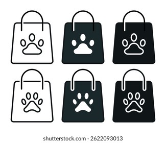 Pet bag icon. illustration vector