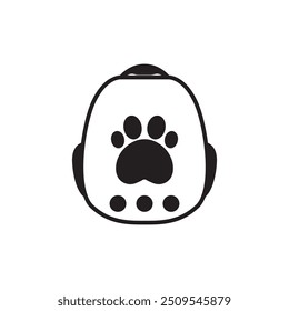 pet bag pet lovers logo design vector