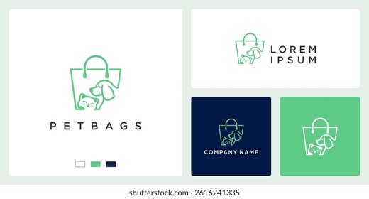 Pet bags logo design template