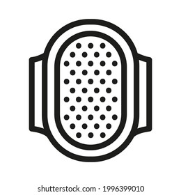 Pet bath brush line icon. Grooming tool. Editable stroke.