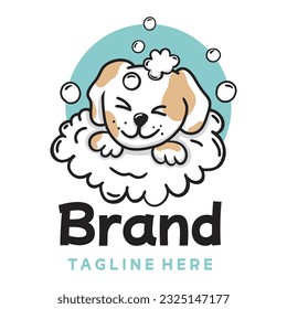 Logo-Design für den Haustier-Bath-Hund, Logo für die Welpenpflege