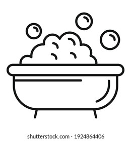 Pet bath icon. Outline pet bath vector icon for web design isolated on white background