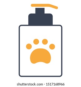 Pet Bathing Grooming Services Vector Icon Design