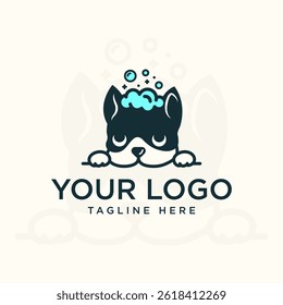 Pet bathing logo or symbol