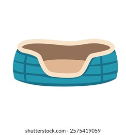 Pet bed. Accessory for domestic cats and dogs. Vector illustration on a white background.