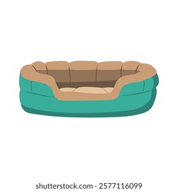 Pet bed. Accessory for domestic cats and dogs. Vector illustration on a white background.