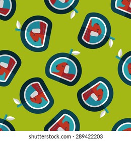 Pet bed flat icon,eps10 seamless pattern background