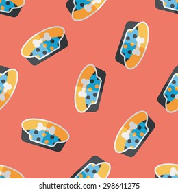 Pet bed flat icon,eps10 seamless pattern background