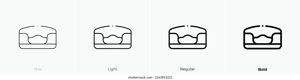 pet bed icon. Linear style sign isolated on white background. Vector illustration.