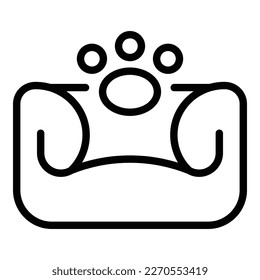Pet bed icon outline vector. Cat house. Furniture shop