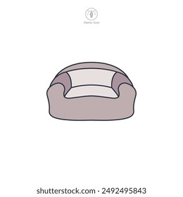 Pet Bed icon symbol vector illustration isolated on white background
