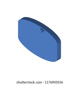 Pet bed isometric left top view 3D icon