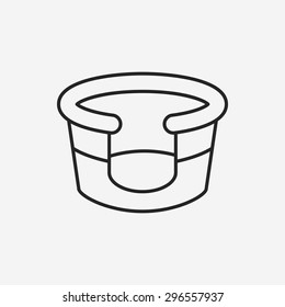 pet bed line icon