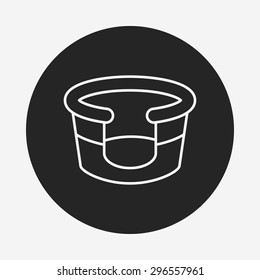 pet bed line icon