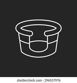 pet bed line icon