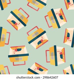 Pet beetle flat icon,eps10 seamless pattern background
