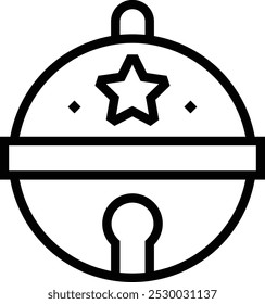 pet bell icon. Thin linear style design isolated on white background