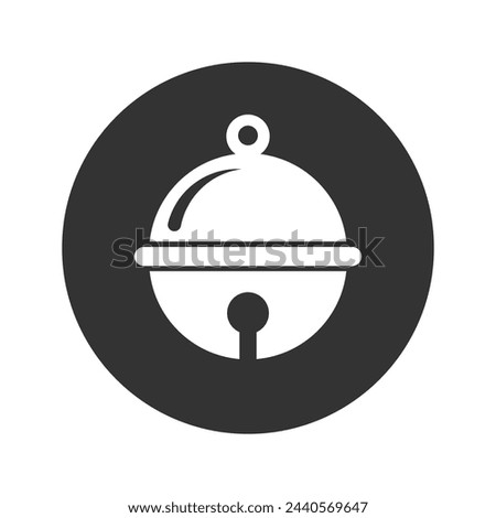 Pet bell icon, vector illustration. Flat design style.Vector pet bell icon illustration isolated on White background, pet bell icon