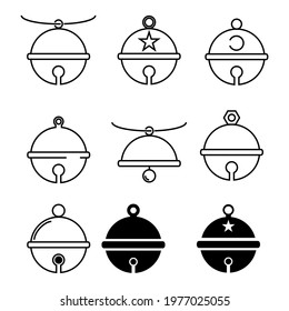 pet bell icons set. pet bell pack symbol vector elements for infographic web.