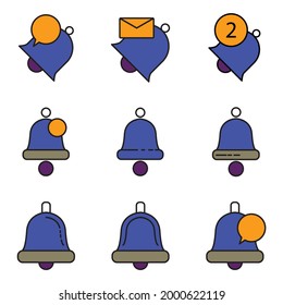 pet bell icons symbol vector elements for infographic web