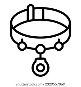 Pet belt icon outline vector. Canine puppy. Dog spa