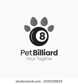 Pet Billliard Logo Design Template. Good for Business, Agency, Community and Organization.