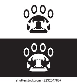 Pet bird animal logo template design 