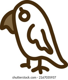 Hausvogel, Illustration, Vektorgrafik auf weißem Hintergrund.