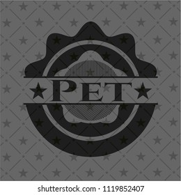 Pet black emblem. Vintage.