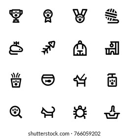 Pet - Black and White Icon Set