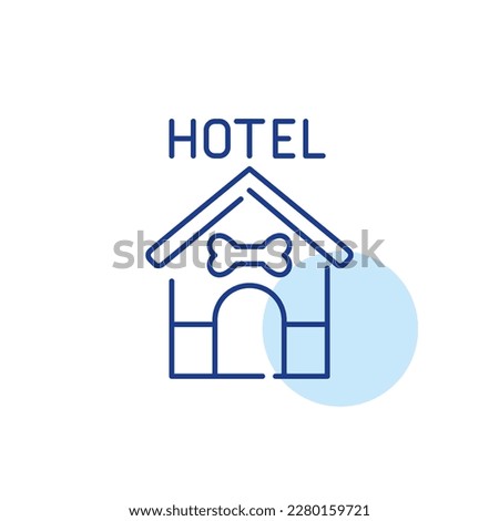 Pet boarding and daycare services. Pixel perfect, editable stroke icon