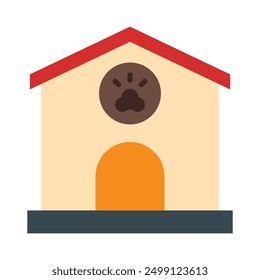 Pet Boarding Flat Icon Design For Personal nad Commercial Use