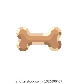 Pet bone icon in flat style. Vector illustration.