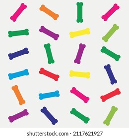 Pet bone pattern, colored dog bone. Puppy