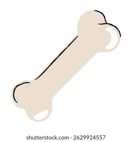 Pet bone toy element vector design on white background illustration for cliparts, sticker, print, pet shop.
